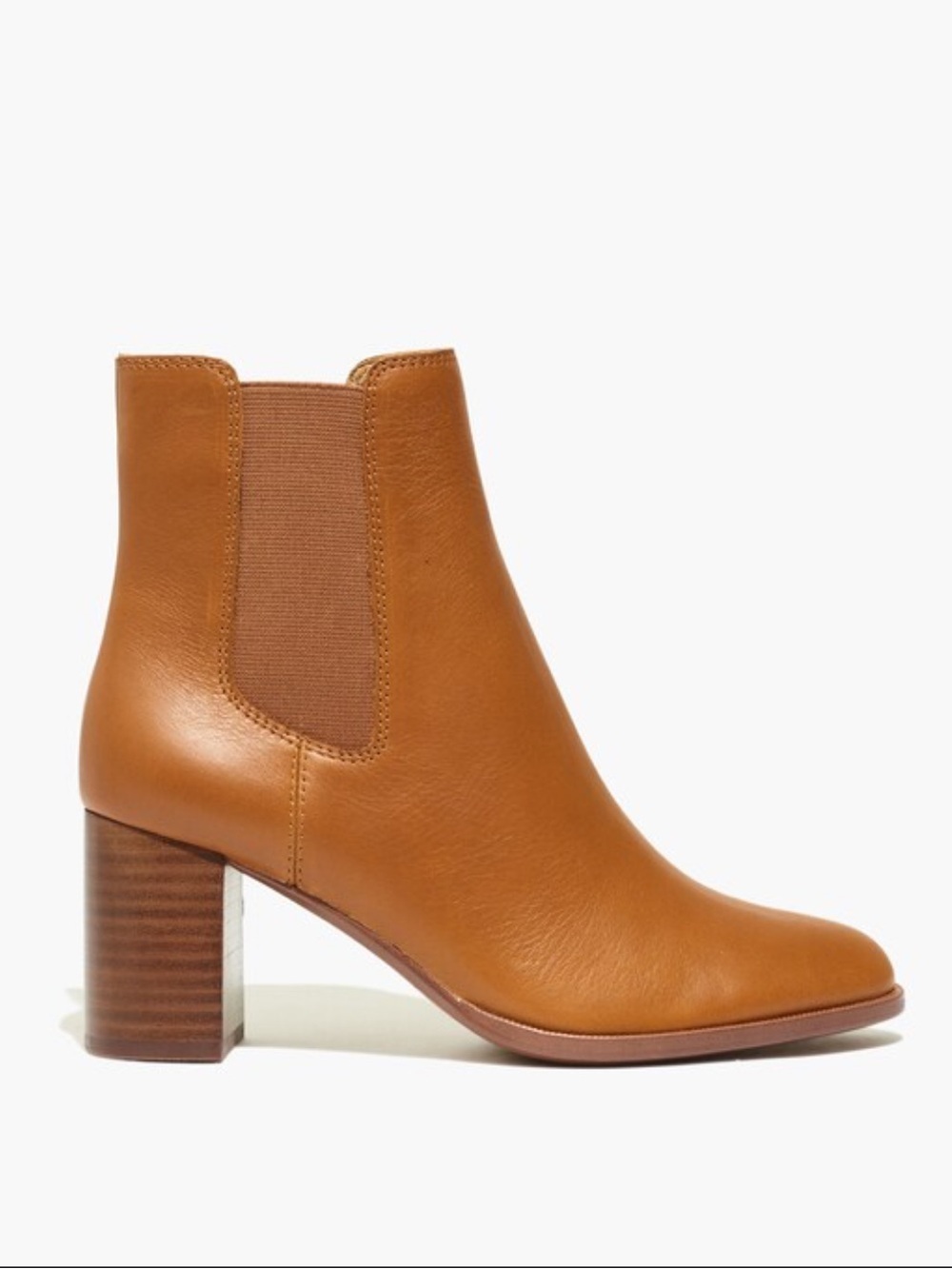 Madewell Leather Chelsea Boot in Cognac Brown size 10